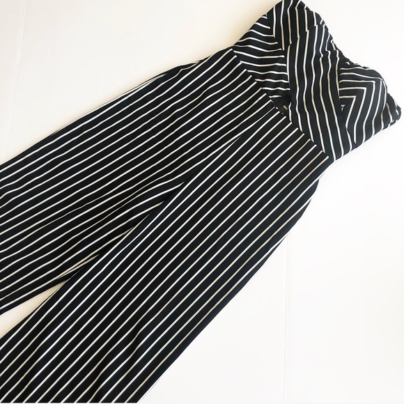 Pants - Striped strapless jumpsuit